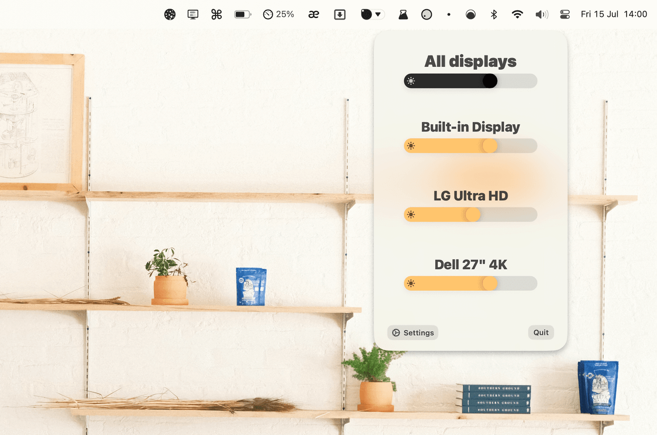 Autolearning brightness curves